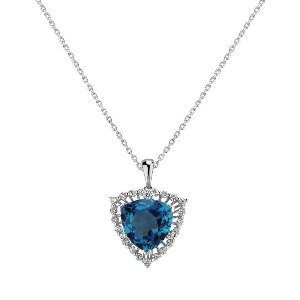 Diamond pendant with Topaz Deralf