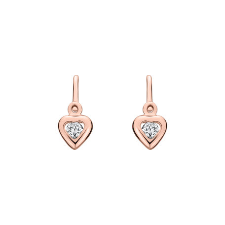 Children's diamond earrings Cute Kid