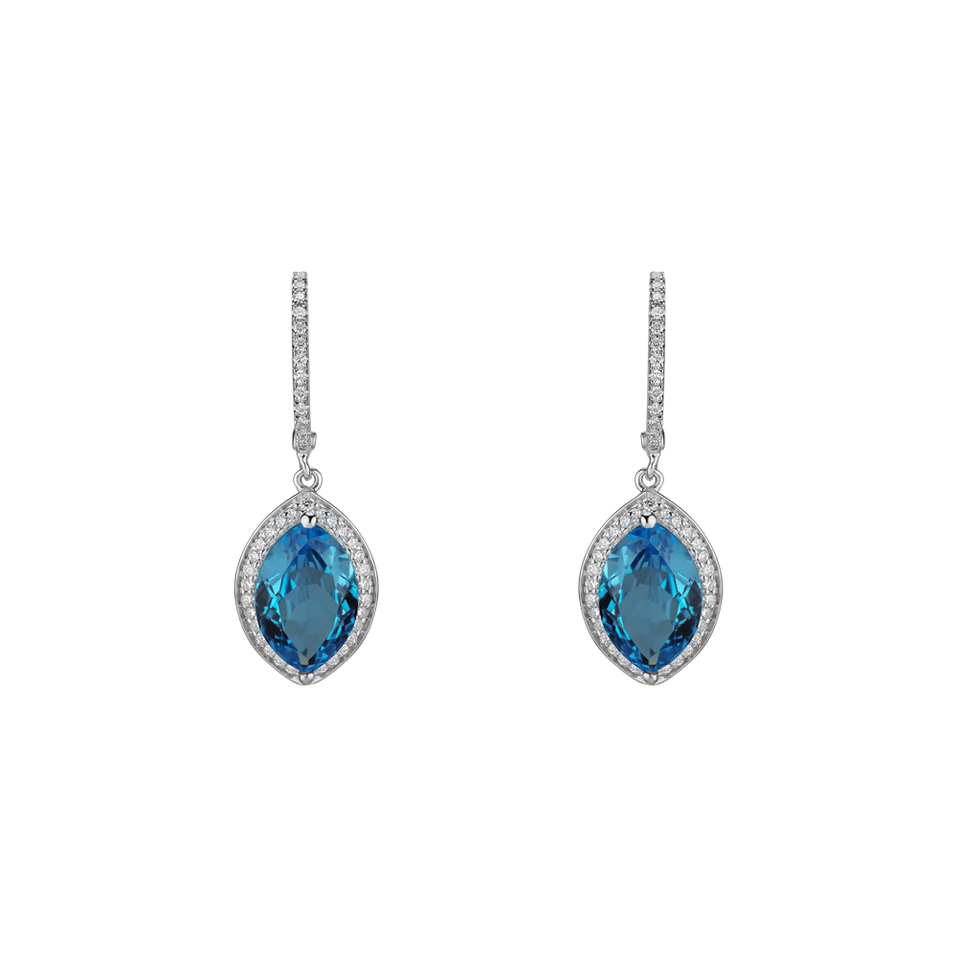 Diamond earrings with Topaz Odin