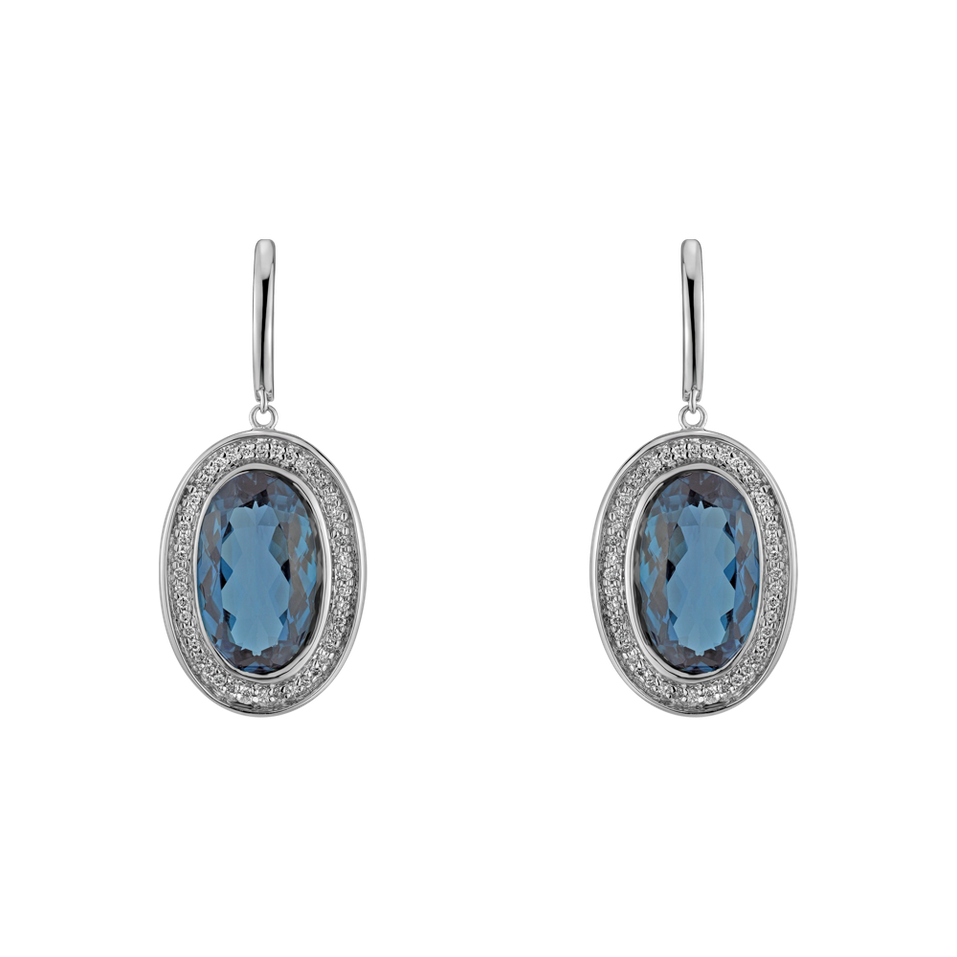 Diamond earrings with Topaz Sabrina Spell