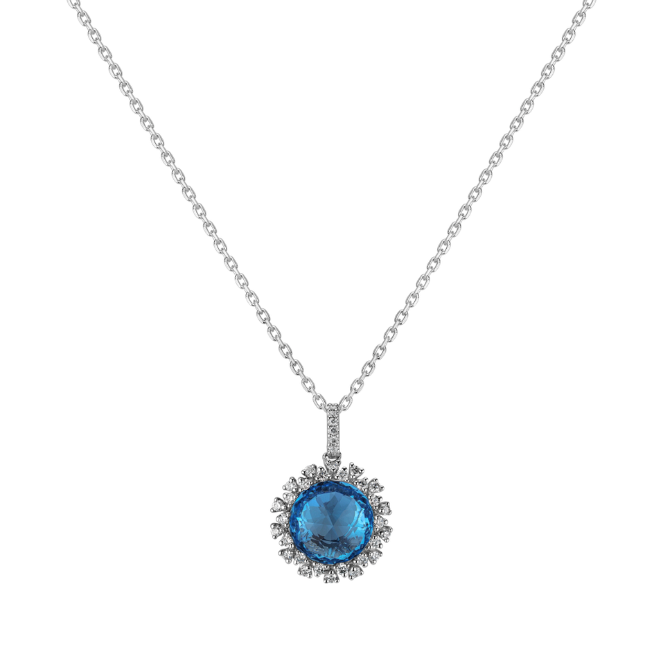 Diamond pendant with Topaz Gaven