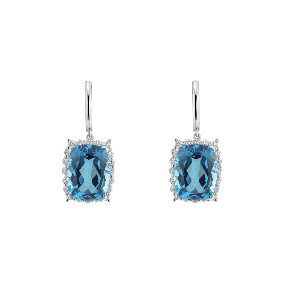 Diamond earrings with Topaz Hawthorn