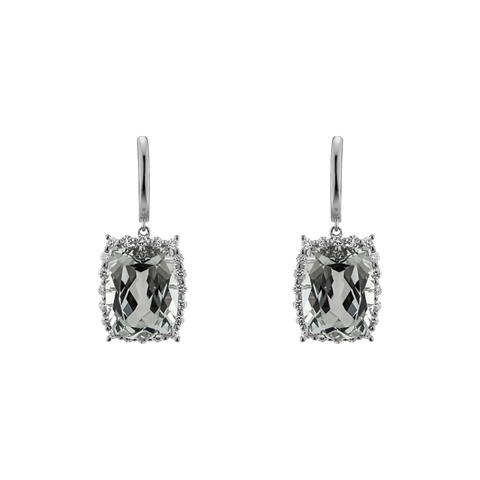 Diamond earrings with Topaz Hawthorn