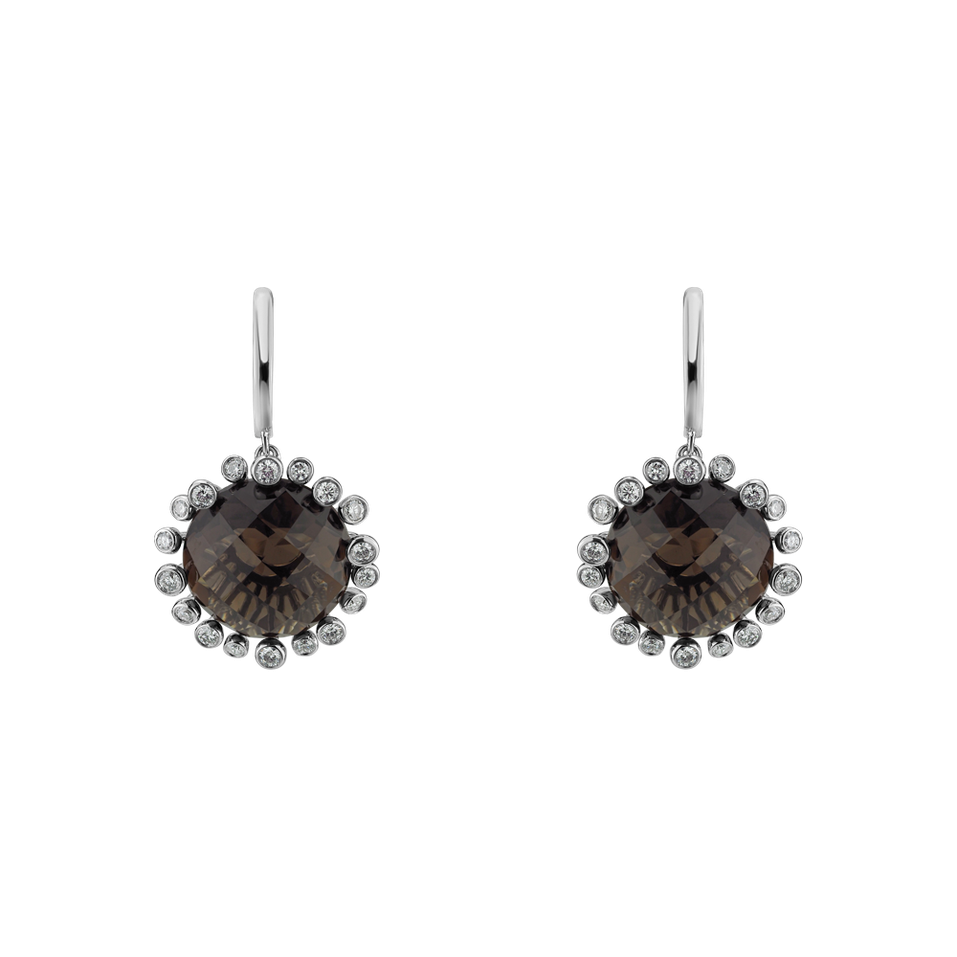 Diamond earrings with Quartz Sandra