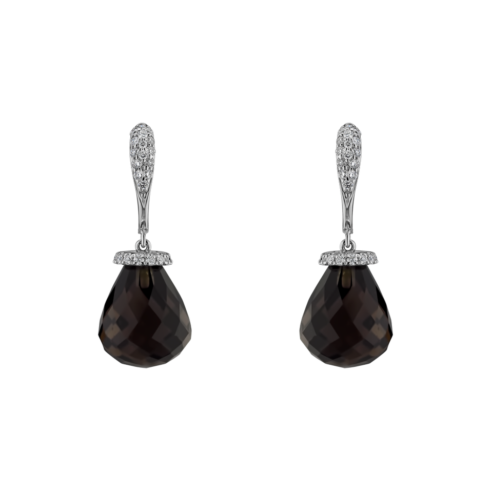 Diamond earrings with Quartz Traugott