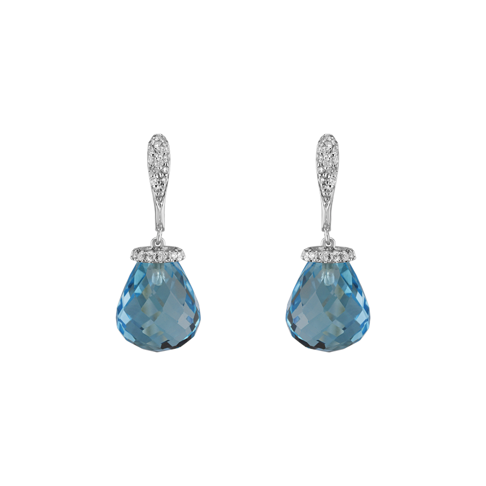 Diamond earrings with Topaz Traugott