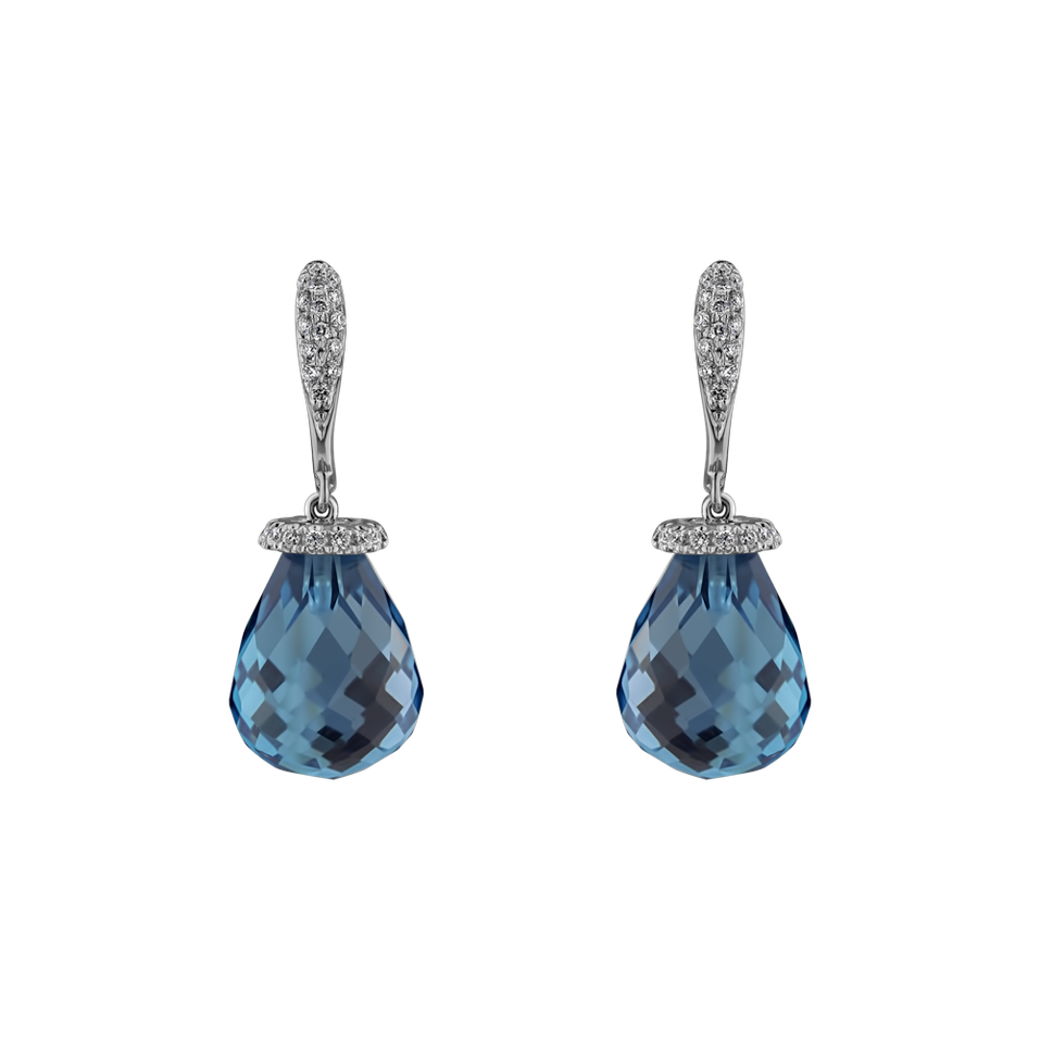 Diamond earrings with Topaz Traugott