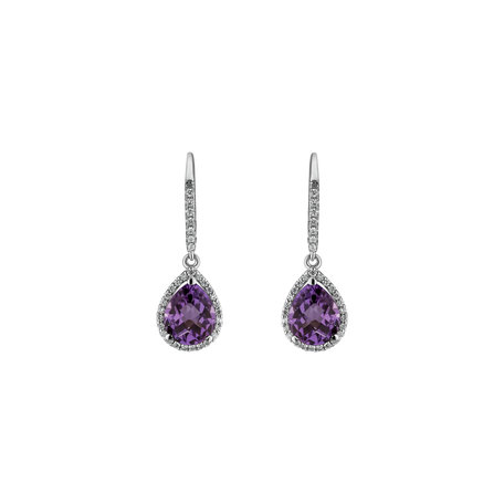 Diamond earrings with Amethyst Thorns of Despair