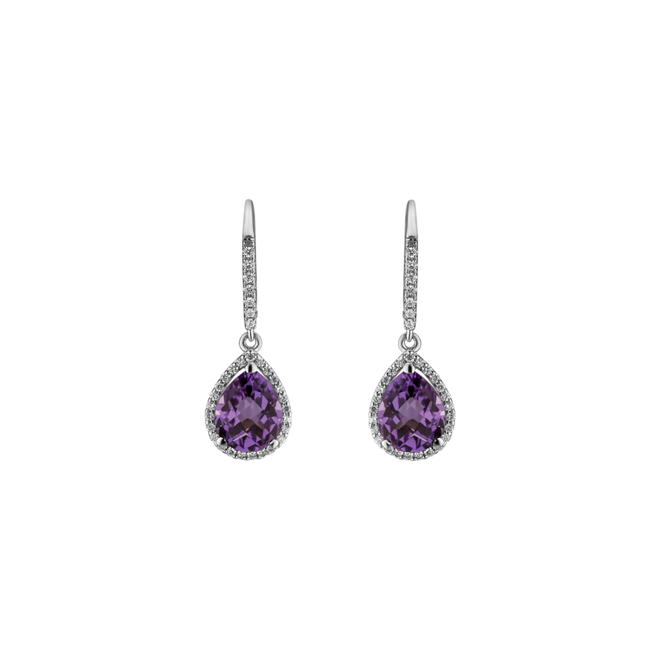 Diamond earrings with Amethyst Thorns of Despair