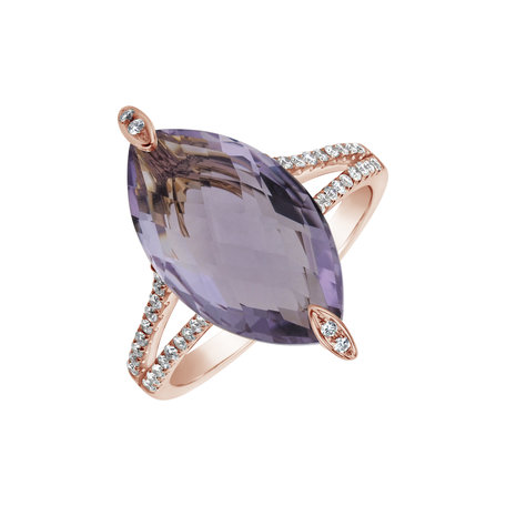 Diamond rings with Amethyst Dreamy Sensation