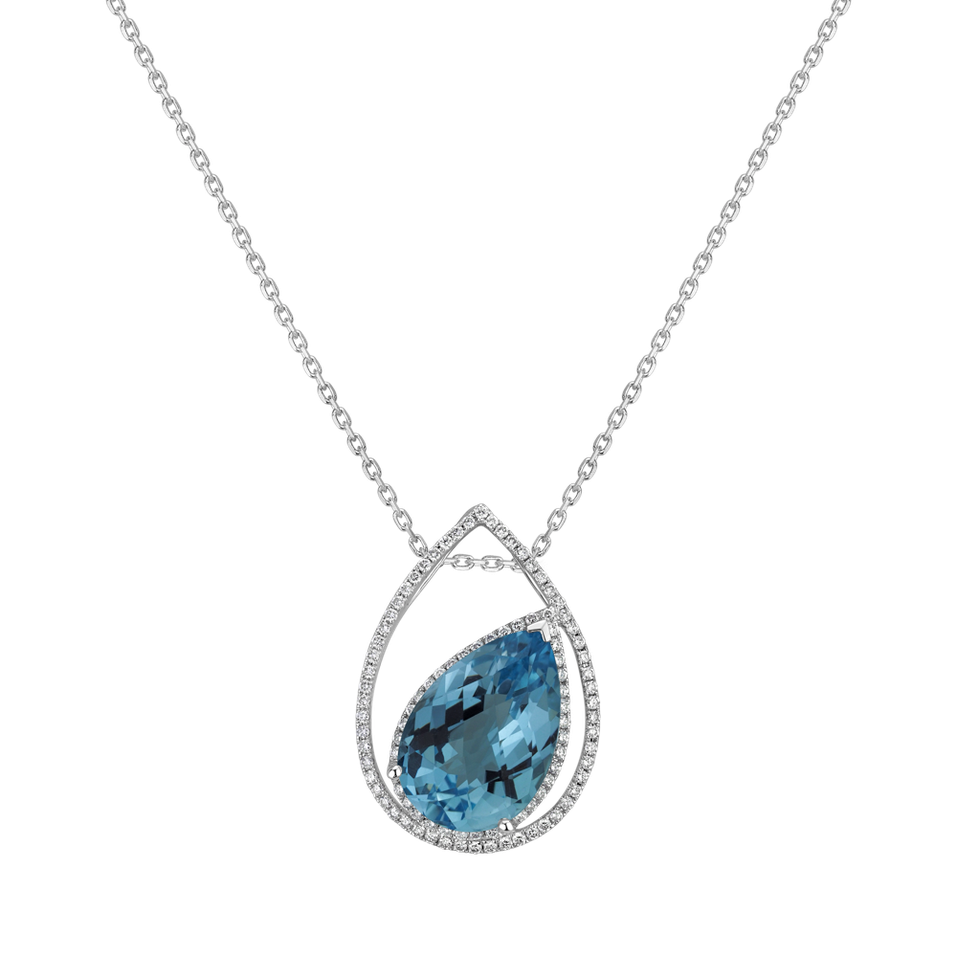 Diamond pendant with Topaz Improvement