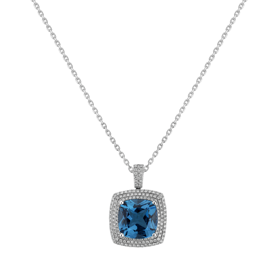 Diamond pendant with Topaz Maurita