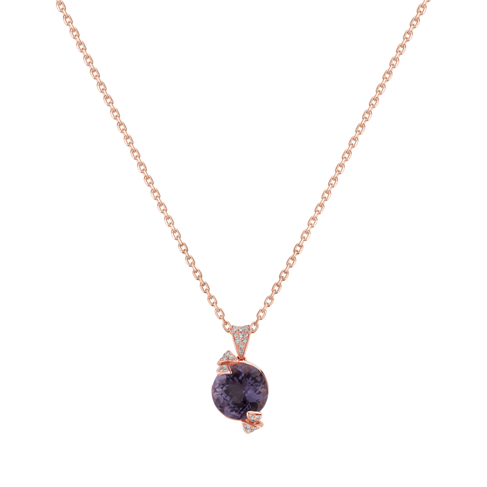 Diamond pendant with Amethyst Pristine Myth