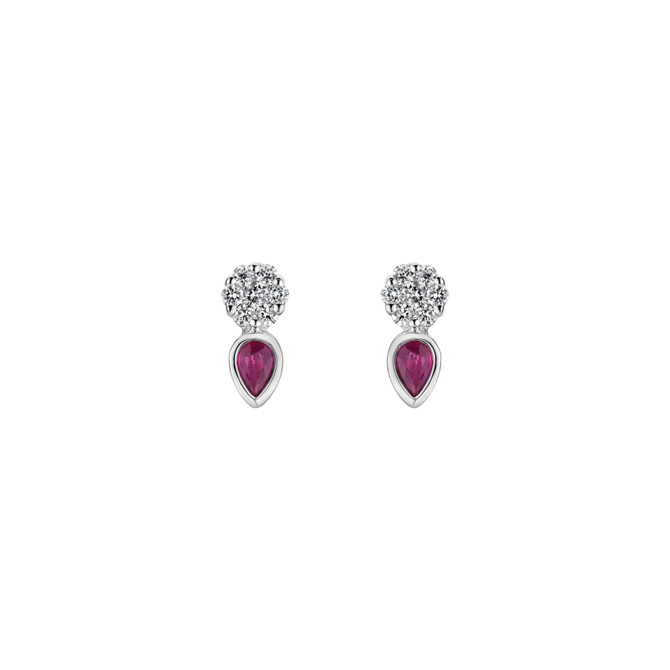 Diamond earrings with Ruby Eternals