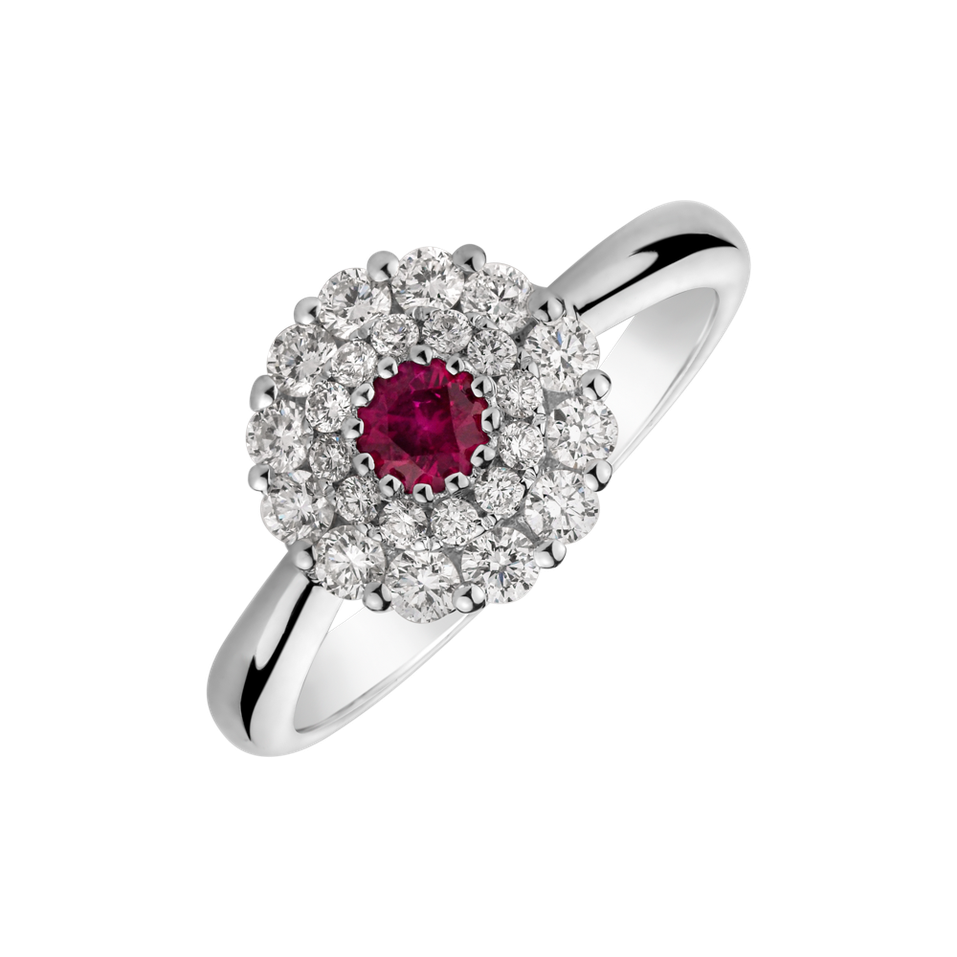 Diamond ring with Ruby Increase of Luxury