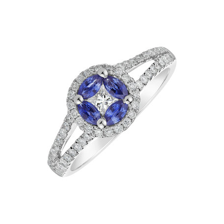 Diamond ring with Sapphire Shiva