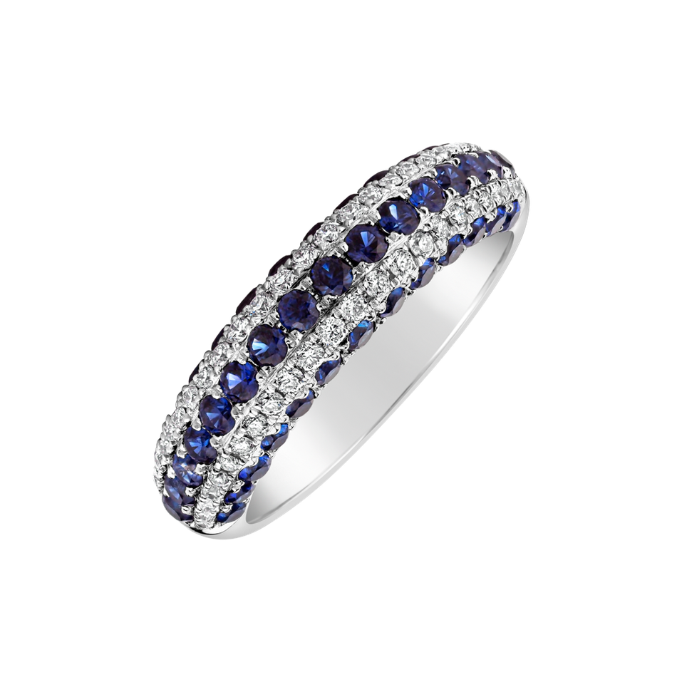 Diamond ring with Sapphire Antoinette