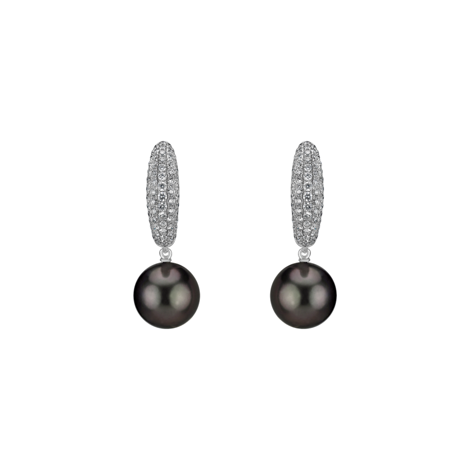 Diamond earrings with Pearl Eternal Waters