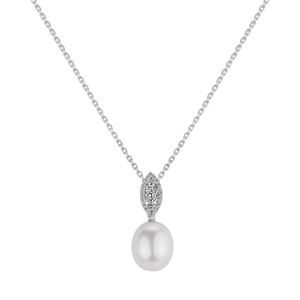 Diamond pendant with Pearl Dreamy Lagoon