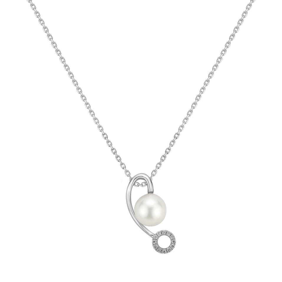 Diamond pendant with Pearl Tempting Lagoon