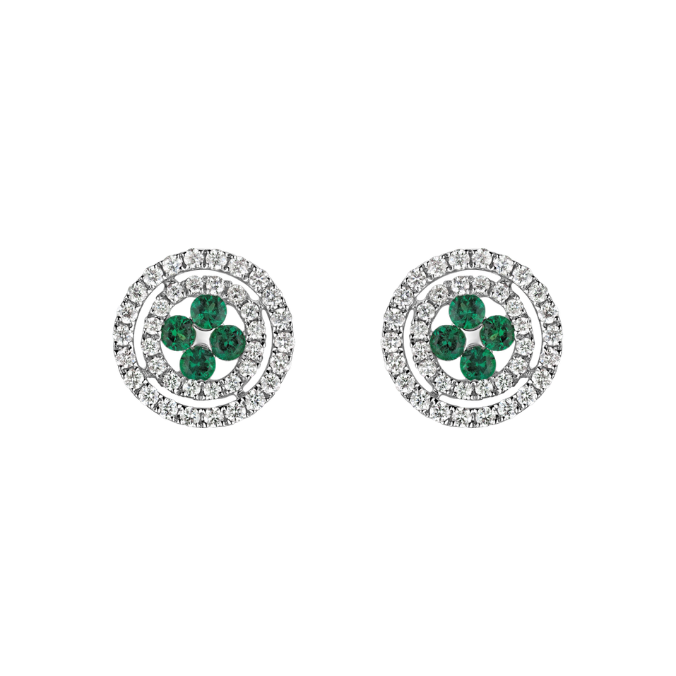 Diamond earrings and Emerald Susanna