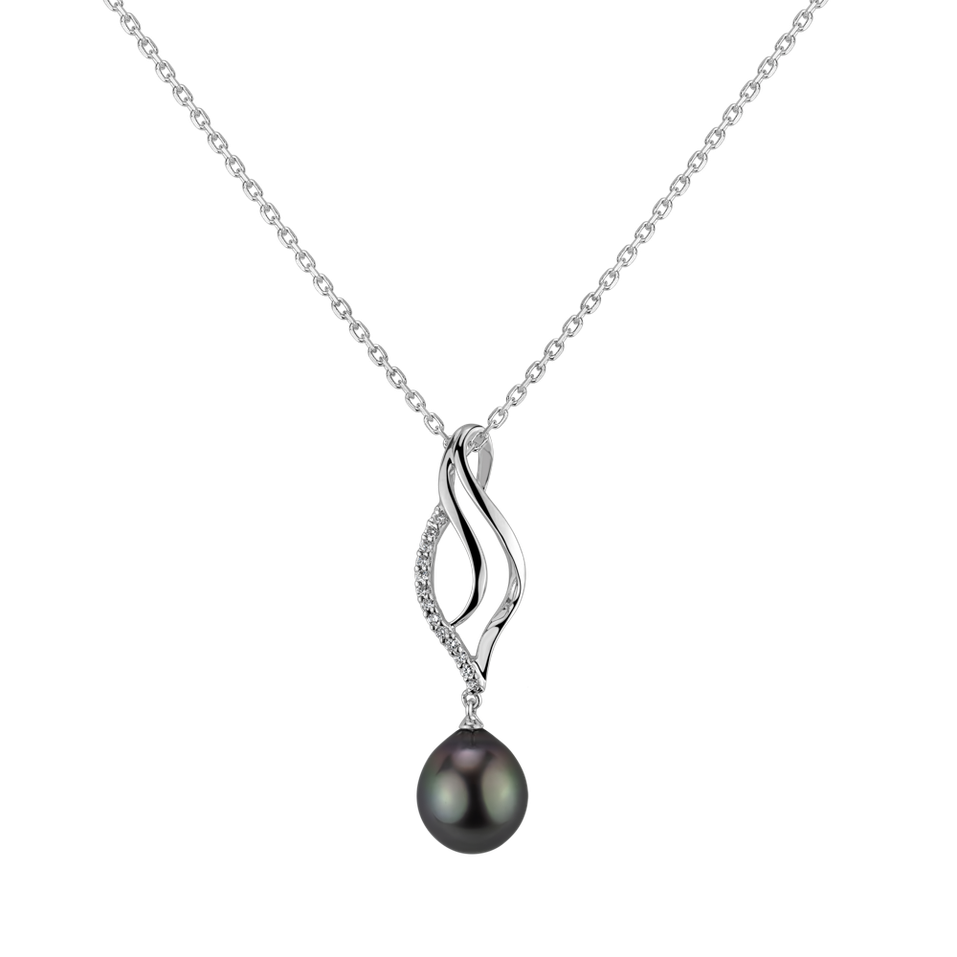 Diamond pendant with Pearl Virtuous Shore