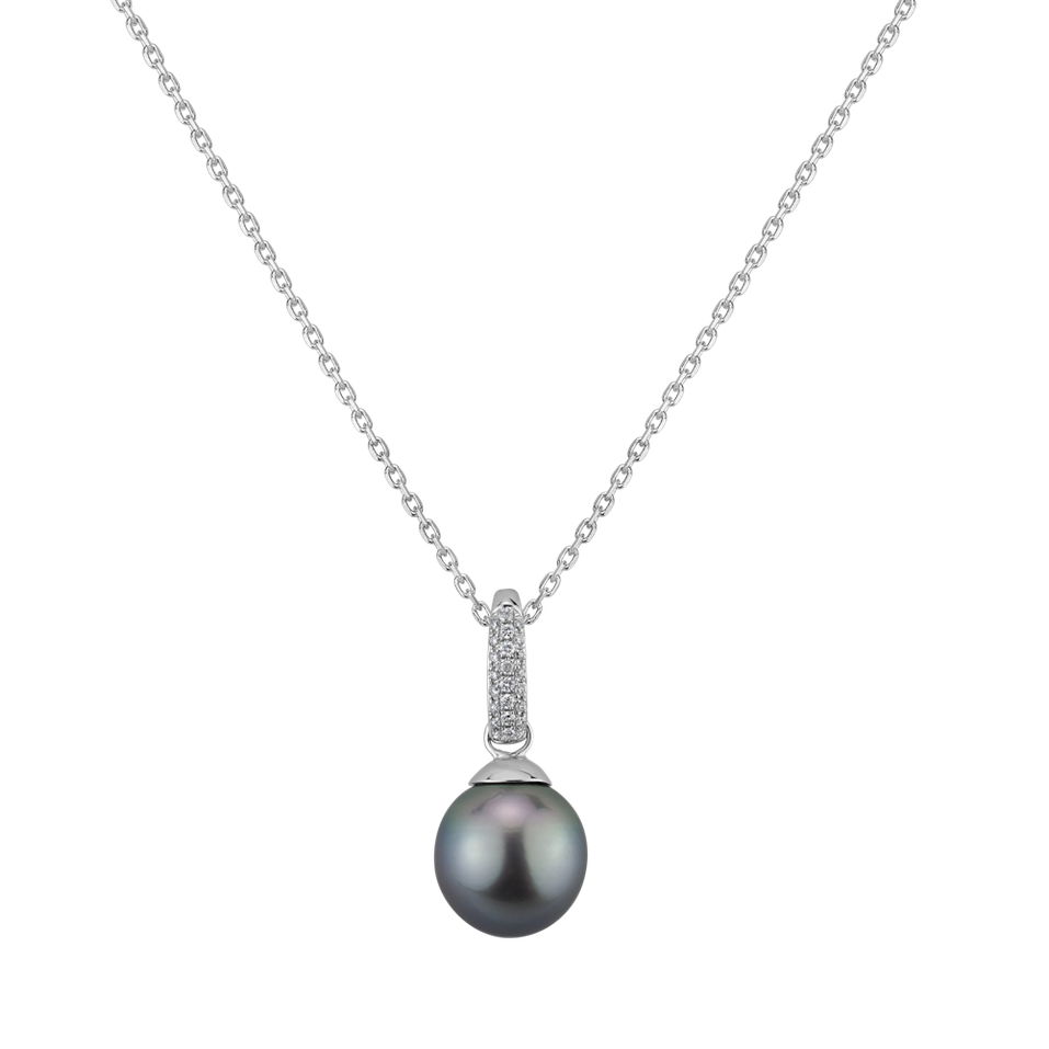 Diamond pendant with Pearl Adina