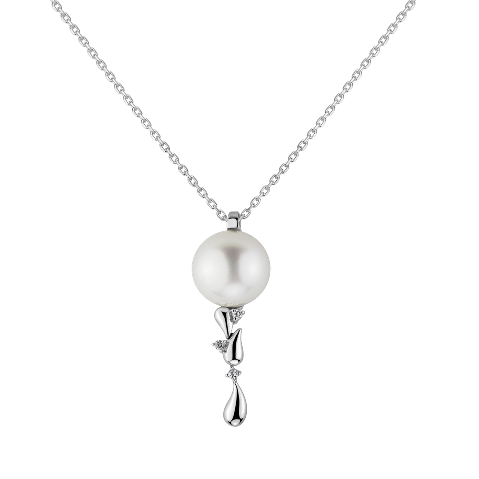 Diamond pendant with Pearl Danallis