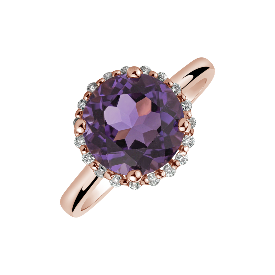 Diamond rings with Amethyst Majestic Royalty