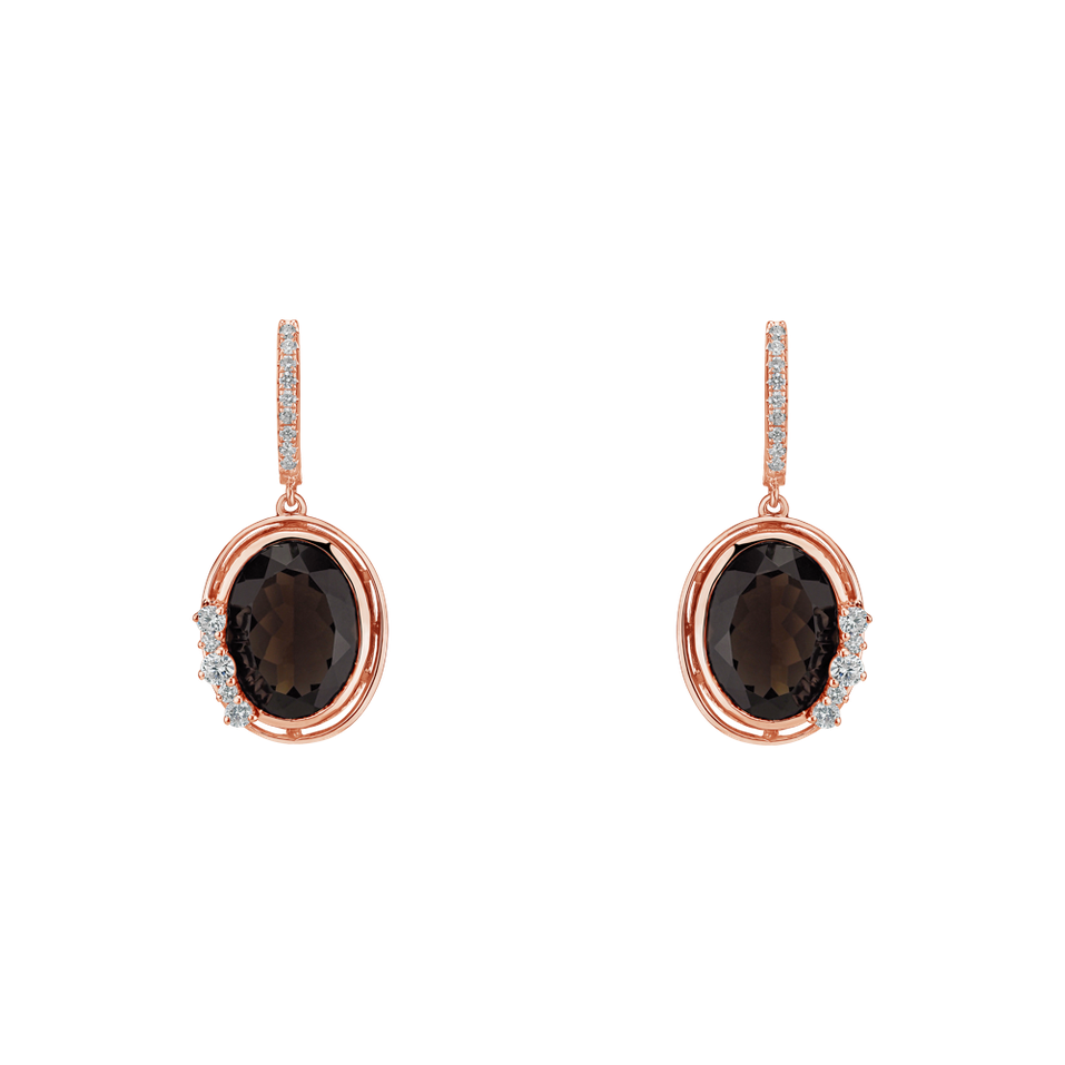 Diamond earrings with Quartz Larissa