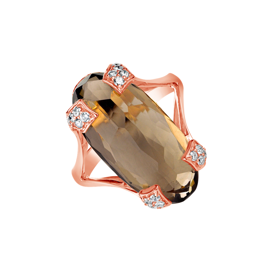 Diamond ring with Quartz Charmaine