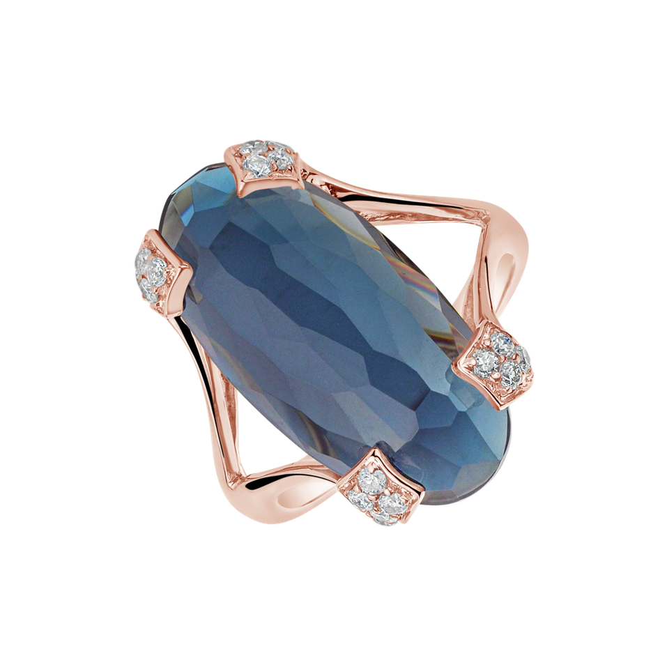 Diamond ring with Topaz Charmaine