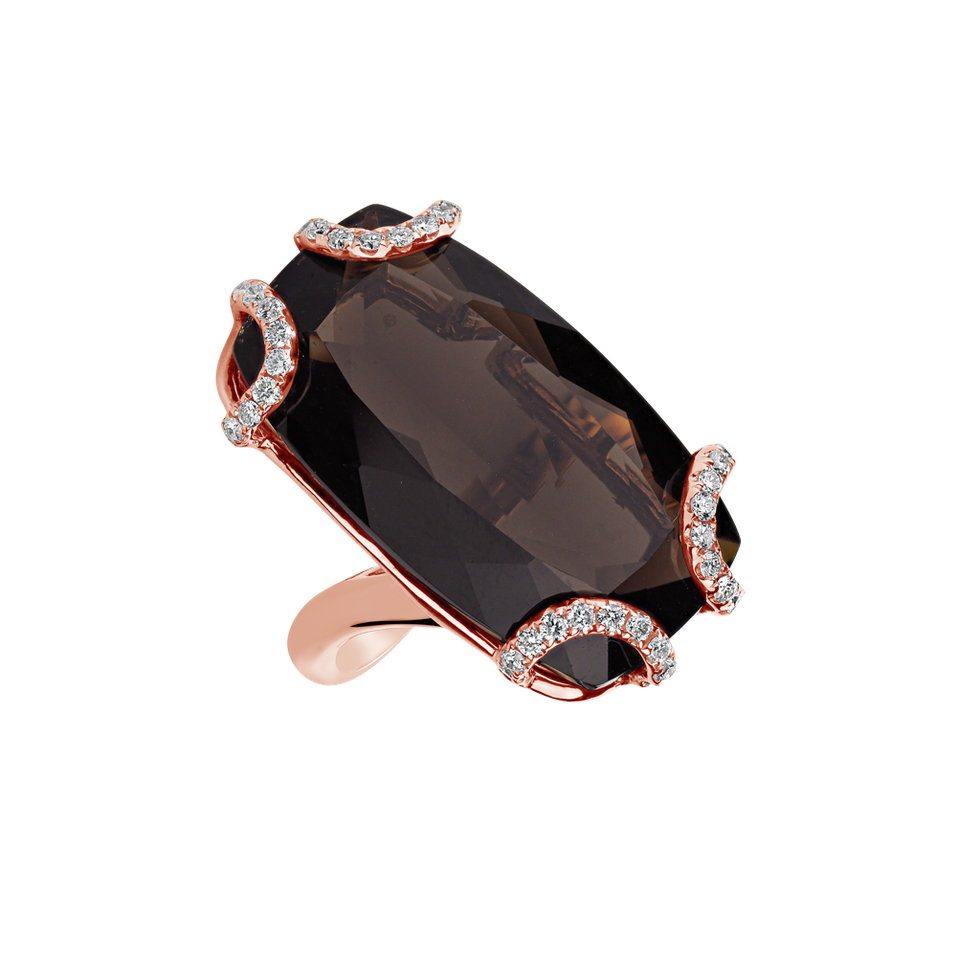 Diamond ring with Quartz Coyote