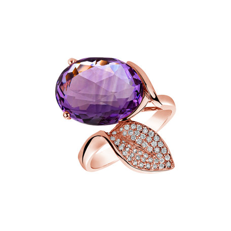 Diamond rings with Amethyst Kenyetta