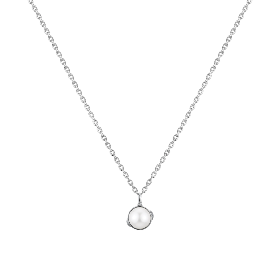 Diamond pendant with Pearl Ocean Breath