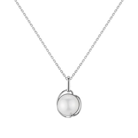 Diamond pendant with Pearl Malik