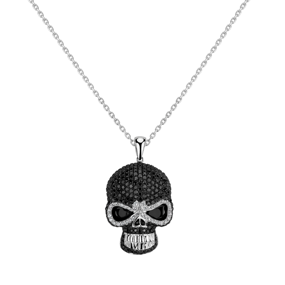 Pendant with black and white diamonds Escape of Death