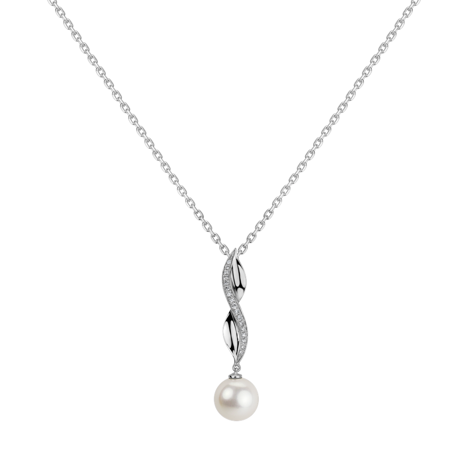 Diamond pendant with Pearl Unity Ocean