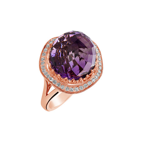 Diamond rings with Amethyst Paradise Island