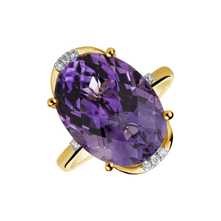 Diamond rings with Amethyst Adrian