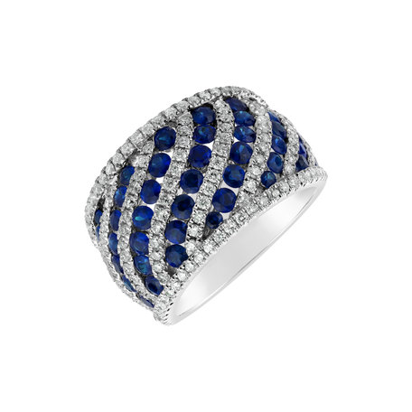 Diamond ring with Sapphire Parker