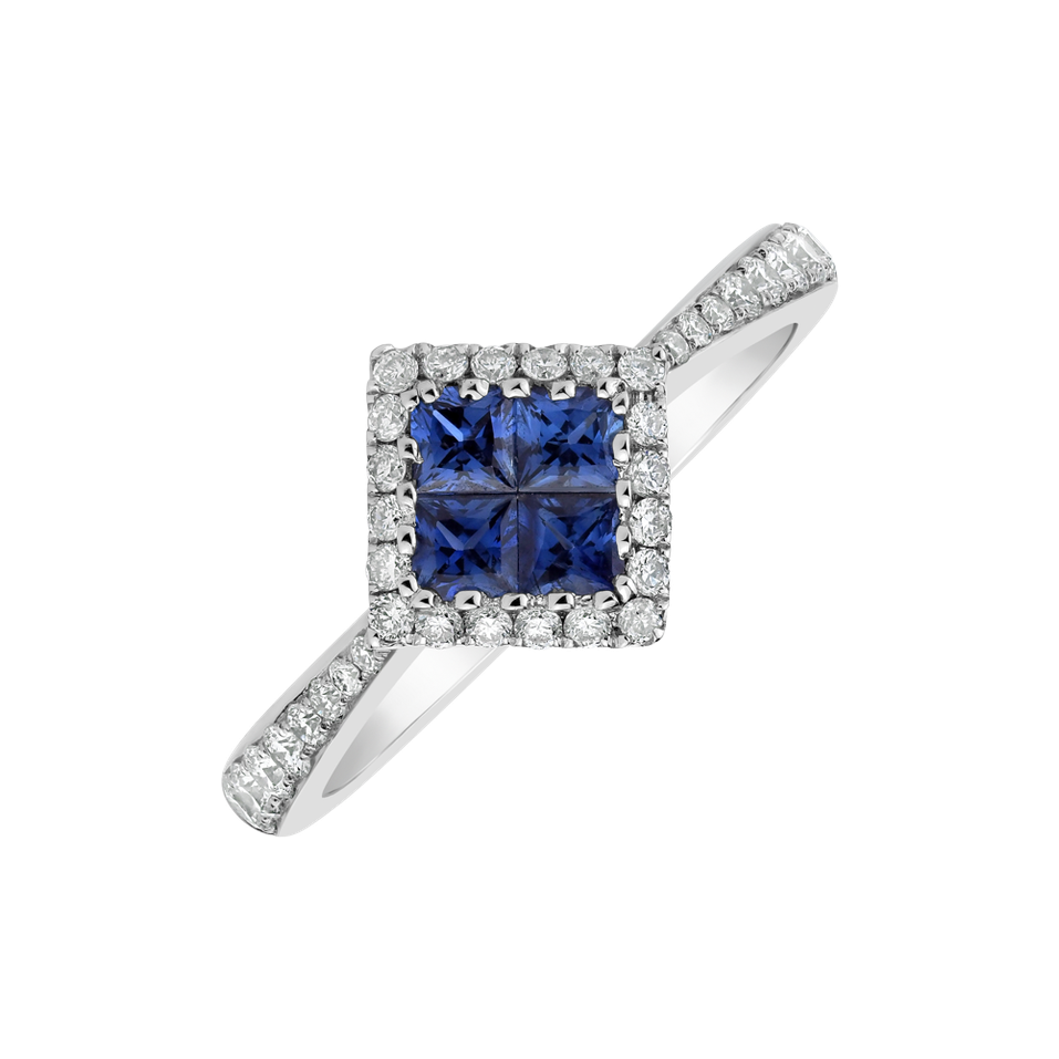 Diamond ring with Sapphire Ninfe