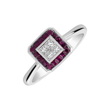 Diamond ring with Ruby Nairobi