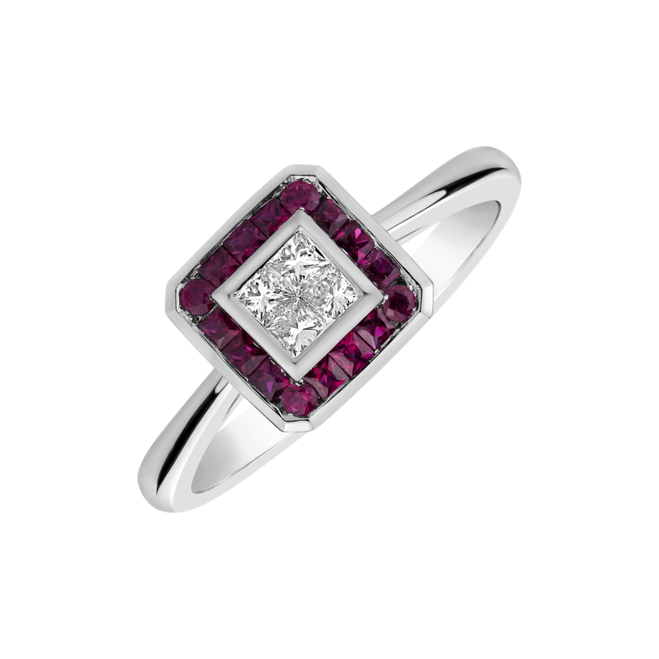 Diamond ring with Ruby Nairobi