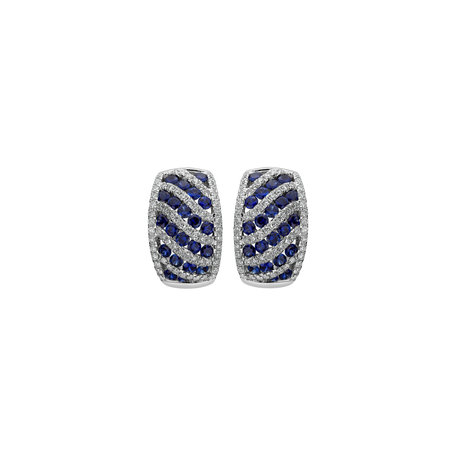 Diamond earrings and Sapphire Cassia