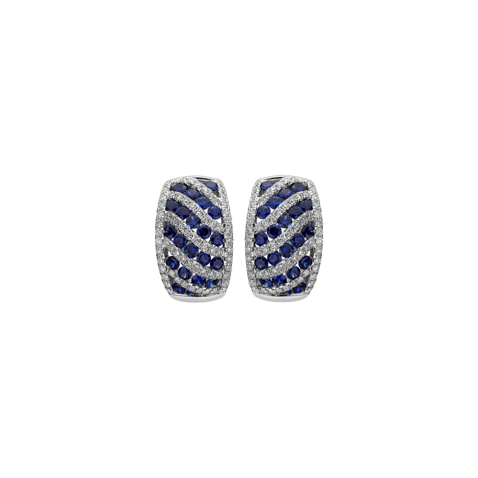 Diamond earrings and Sapphire Cassia