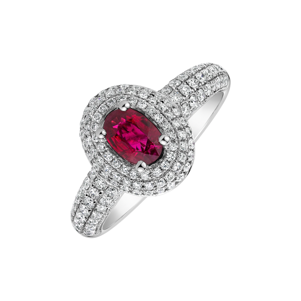 Diamond ring with Ruby Anjelica