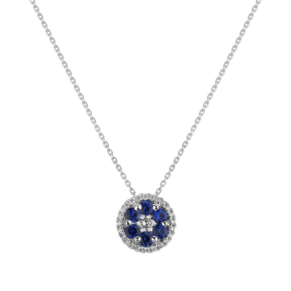 Diamond pendant with Sapphire Morwenna