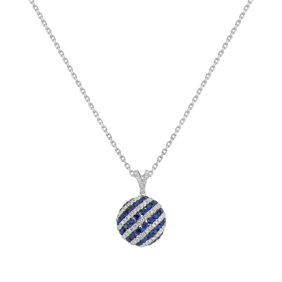 Diamond pendant with Sapphire Luciana