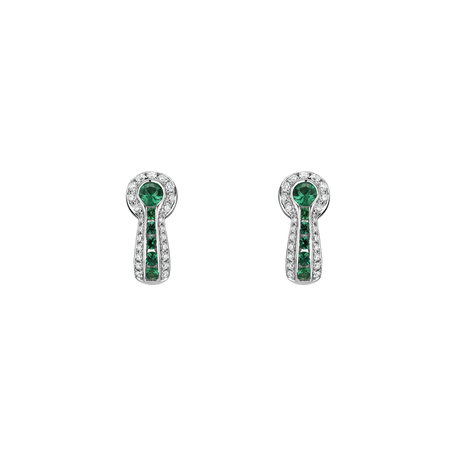 Diamond earrings and Emerald Kayden